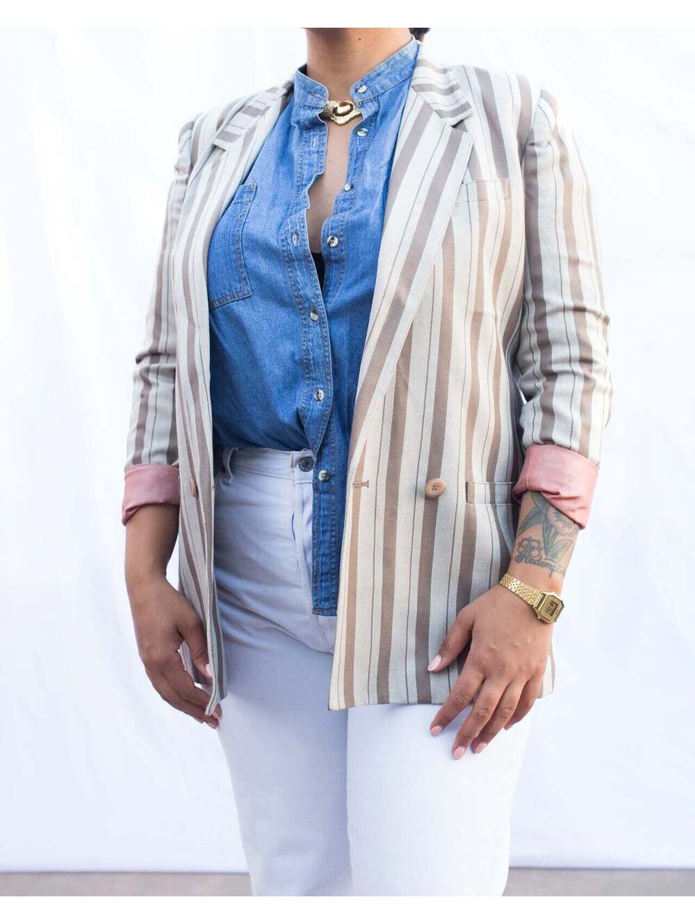 Kasper ASL Striped Blazer